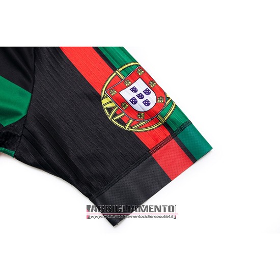 Abbigliamento Portugal 2019 Manica Corta e Pantaloncino Con Bretelle Nero Verde Rosso - Clicca l'immagine per chiudere
